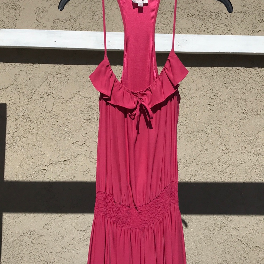 Parker 100% silk maxi dress with spaghetti straps